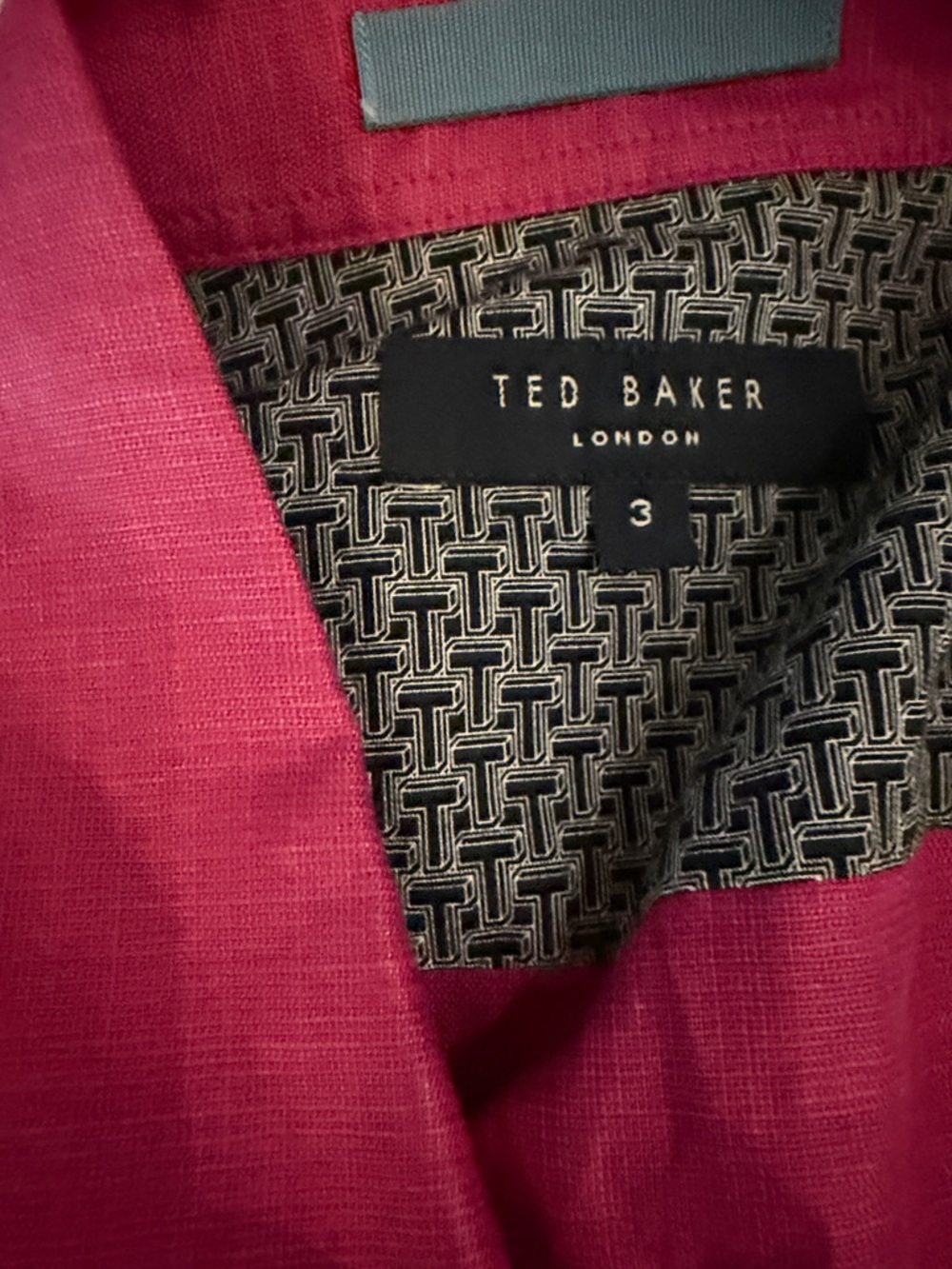 Ted Baker Fuchsia Collared Button Shirt - Picture 4 of 4